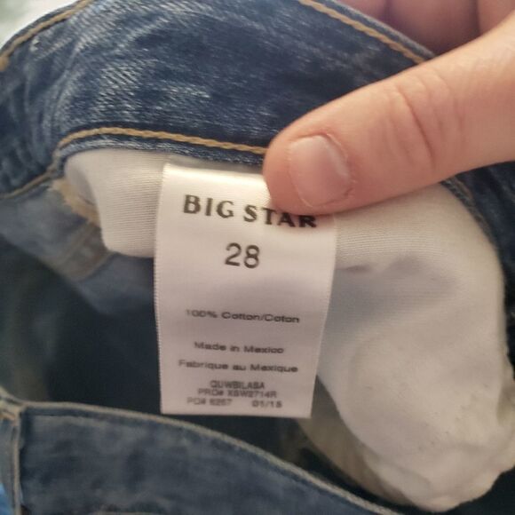 Big Star bootcut distressed jeans sz 28 - Picture 3 of 4